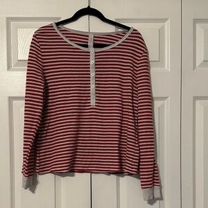 Striped Red and White Women's pajama set